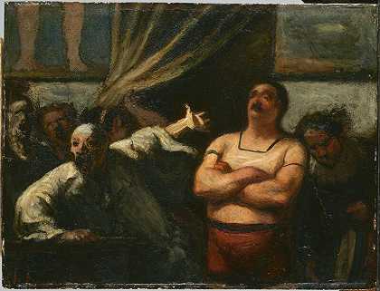 《壮汉》（约1865年） by Honoré Daumier