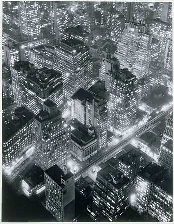 《夜间的纽约》（1931） by Berenice Abbott