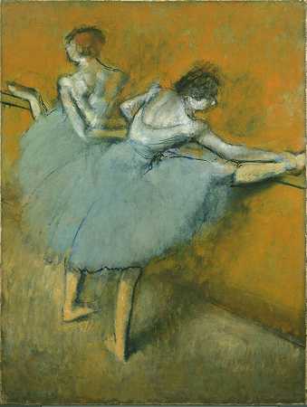 酒吧里的舞者（约1900年） by Edgar Degas