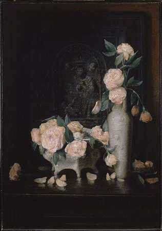 玫瑰（1883-1884） by Julian Alden Weir