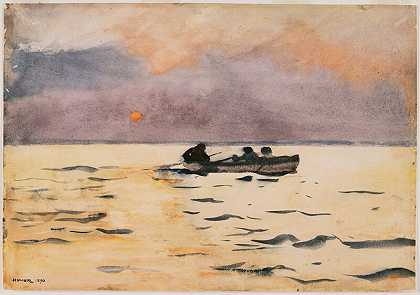 划船回家（1890） by Winslow Homer