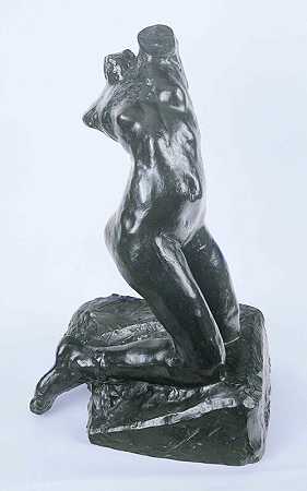 女性躯干，跪着，裸体扭动（1984年演员阵容未知） by Auguste Rodin