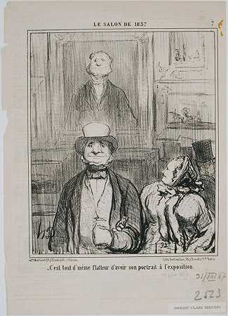 1857年的沙龙：评论，在这个地窖里…（1857） by Honoré Daumier