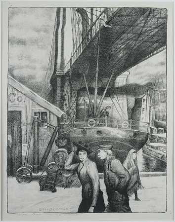 桥下（1928） by Glenn O. Coleman