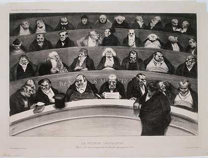 立法机关（1834年） by Honoré Daumier
