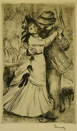 乡村舞蹈（约1890年） by Pierre-Auguste Renoir