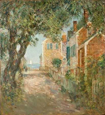 普罗文斯镇的街道（1904年） by Childe Hassam