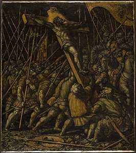 十字架升起（约1530年） by Girolamo Da Treviso (The Younger)