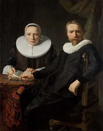 双画像（1830年代） by Abraham de Vries