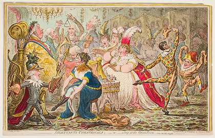 迪莱坦蒂戏剧（1803） by James Gillray