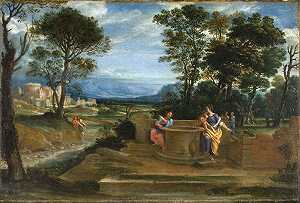 基督与撒马利亚女子（约1620年） by Annibale Carracci