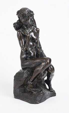 拿着一捆的小女孩（约1890年） by Camille Claudel