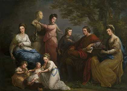 高尔伯爵家族（1772年） by Angelica Kauffmann