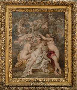 由仙女加冕的丰饶（第十七节前半部分） by Peter Paul Rubens