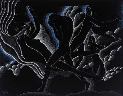 【从花园中驱逐】（1920-1945） by Winold Reiss