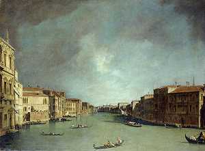 威尼斯的格兰德运河，北临里亚尔托桥（1725/26） by Canaletto