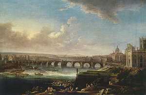 德累斯顿与奥古斯都大桥（1746年） by Alexander Thiele
