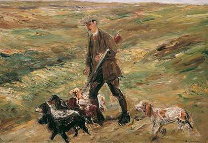 沙丘中的猎人（1913） by Max Liebermann