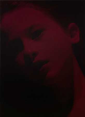 红色睡眠28（2021） by Gottfried Helnwein
