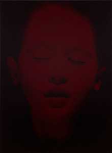 红色睡眠32（2021） by Gottfried Helnwein