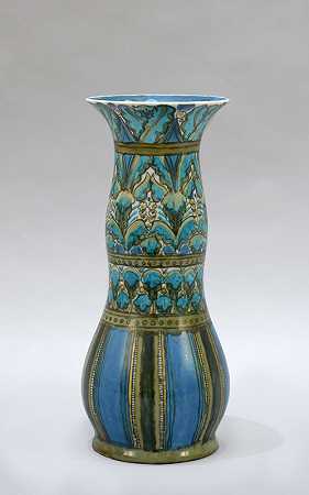蓝色、黑色、绿色花瓶（1918） by Edward Middleton Manigault
