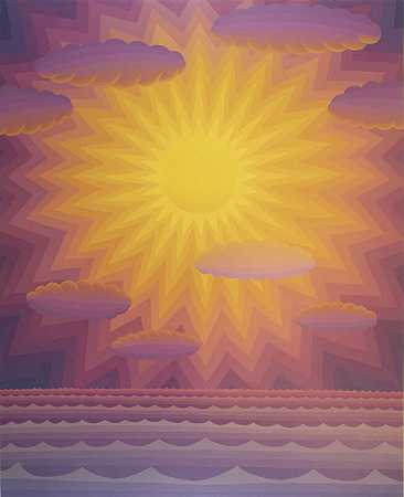 辐射太阳（黄色到紫色光谱）（2021年） by Amy Lincoln