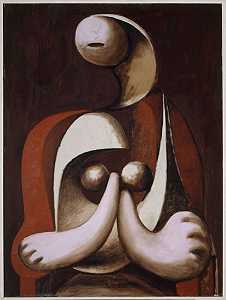坐在红椅子上的女人（1932年） by Pablo Picasso