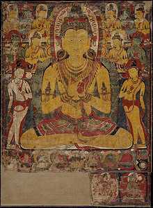 宇宙佛陀瓦罗卡纳（约1100-1200） by Tibet, Tsang