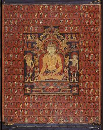 宇宙佛陀Ratnasambhava（约1200-1300） by Tibet, Sakya Monastery