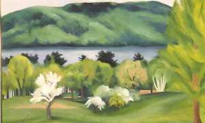 月初乔治湖（1930） by Georgia O’Keeffe