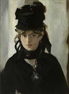带有紫罗兰花束的贝特·莫里索（1872） by Édouard Manet