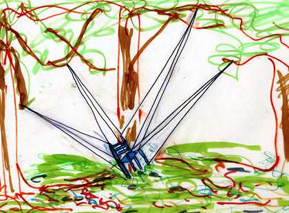 悬挂椅系列（Serie Sillas suspendidas）（1980） by Esther Ferrer
