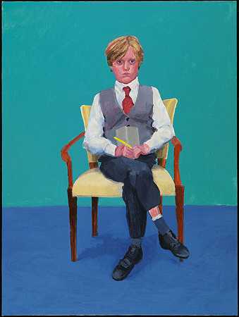 \\“鲁弗斯·黑尔，2015年11月23日、24日、25日”，摘自《82幅肖像和1幅静物》（2015） by David Hockney