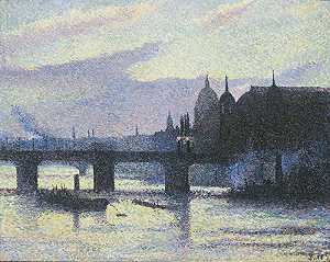 伦敦景色（佳能街）（1893年） by Maximilien Luce