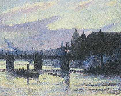 伦敦景色（佳能街）（1893年） by Maximilien Luce