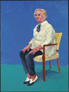 \\“西莉亚·伯特维尔，2015年8月31日、9月1日和2日”，摘自《82幅肖像和1幅静物》（2015） by David Hockney