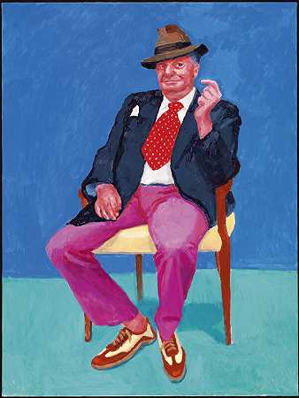 \\“巴里·汉弗莱斯，2015年3月26日、27日和28日”，摘自《82幅肖像和1幅静物》（2015） by David Hockney