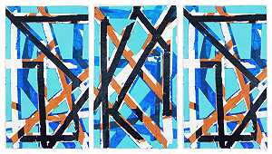 无标题；蓝色，I，II，III（三联）（2019）[UNK] by Sidney Mang;ong;o