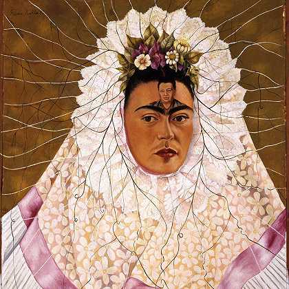 我心目中的迭戈（特瓦纳自画像）（1943年） by Frida Kahlo