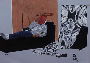 艺术家休息的肖像（2021年） by Juwon Aderemi