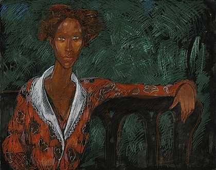 一个女人的肖像；尊严的本质（约1980年） by Geoffrey Holder