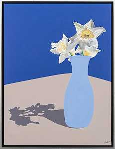 水仙花-花朵、波普艺术、春天、标志性、当代、油画压克力（2020） by Charles Pachter