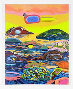 海龟背上的土地（2021年） by Charlene Vickers