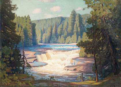 落在弓河上（北达科他州） by Frederick Henry Brigden