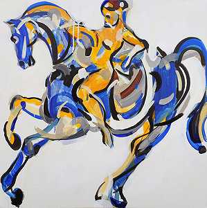 骑着蓝马的女孩（2021） by Jun Matsushima