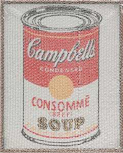 坎贝尔汤罐头（消费牛肉）泡泡包装和包装带（2021） by Tammi Campbell