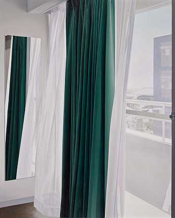 窗簾與鏡子-2 Curtain and Mirror-2 (2021) by 廖震平 Liao Zen-Ping