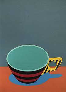 桌布上的杯子（1969年） by Ruisdael Suárez