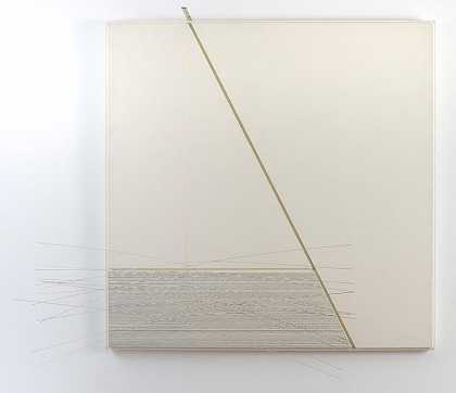 白色和对角线[白色和对角线]（1971年） by Jesús Rafael Soto