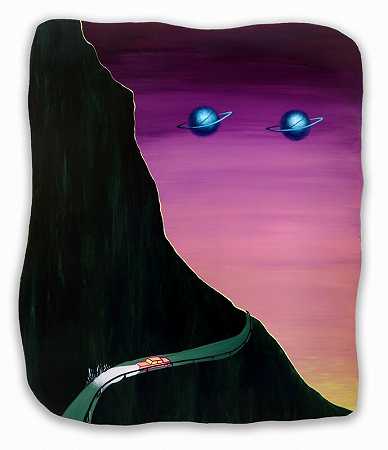 夜车（冷绿路肩）（2021年） by Eliot Greenwald